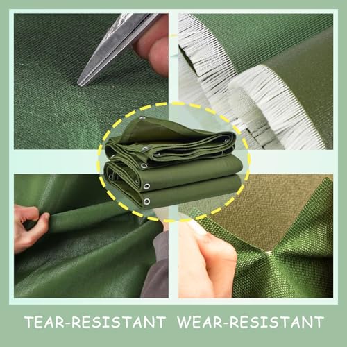 Lona verde impermeable para suelo y protección de exterior en varias medidas 5