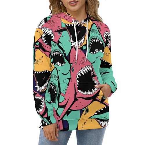 Hoodie Requins Colorés UMENG Pull Idéal Pour Vos Sorties Décontractées En Ville