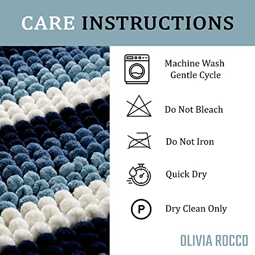 Olivia Rocco Padstow Stripe Bathmat Comfort To Your Bathroom Super Soft Absorbent Bath Shower Mats Washable Dry Fast Durable Classic Design - Image 4