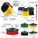Holikme 33piece Drill Brush Attachments Set, Scrub Pads Sponge, Power Scrubber Brush with Rotate Extend Long Attachment All purpose Clean for Grout, Tiles, Sinks, Bathtub, Bathroom, Kitchen Automobile