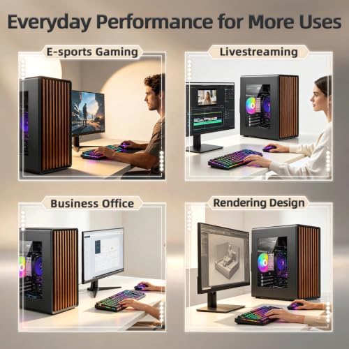 Image of Gaming PC Desktop Computer, Core I5 up to 3.6GHz, Radeon R7 350 4G