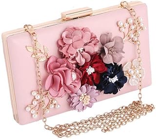 Borsa Da Sera A Fiori Di Perle Borsetta Da Sera Pochette Donna Elegante Per Matrimonio Festa -rosa