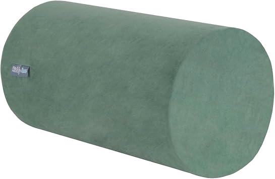 KiddyMoon Foam Playground Velvet For Kids Obstacle Course For Children Montessori Toy For Babies Soft Construction Blocks, Element Roller, Forest Green