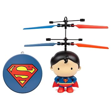DC Superman Big Head Helicopter Toy Motion Sensored Flying Toy for Kids DC Licensed Kids Ages 6+