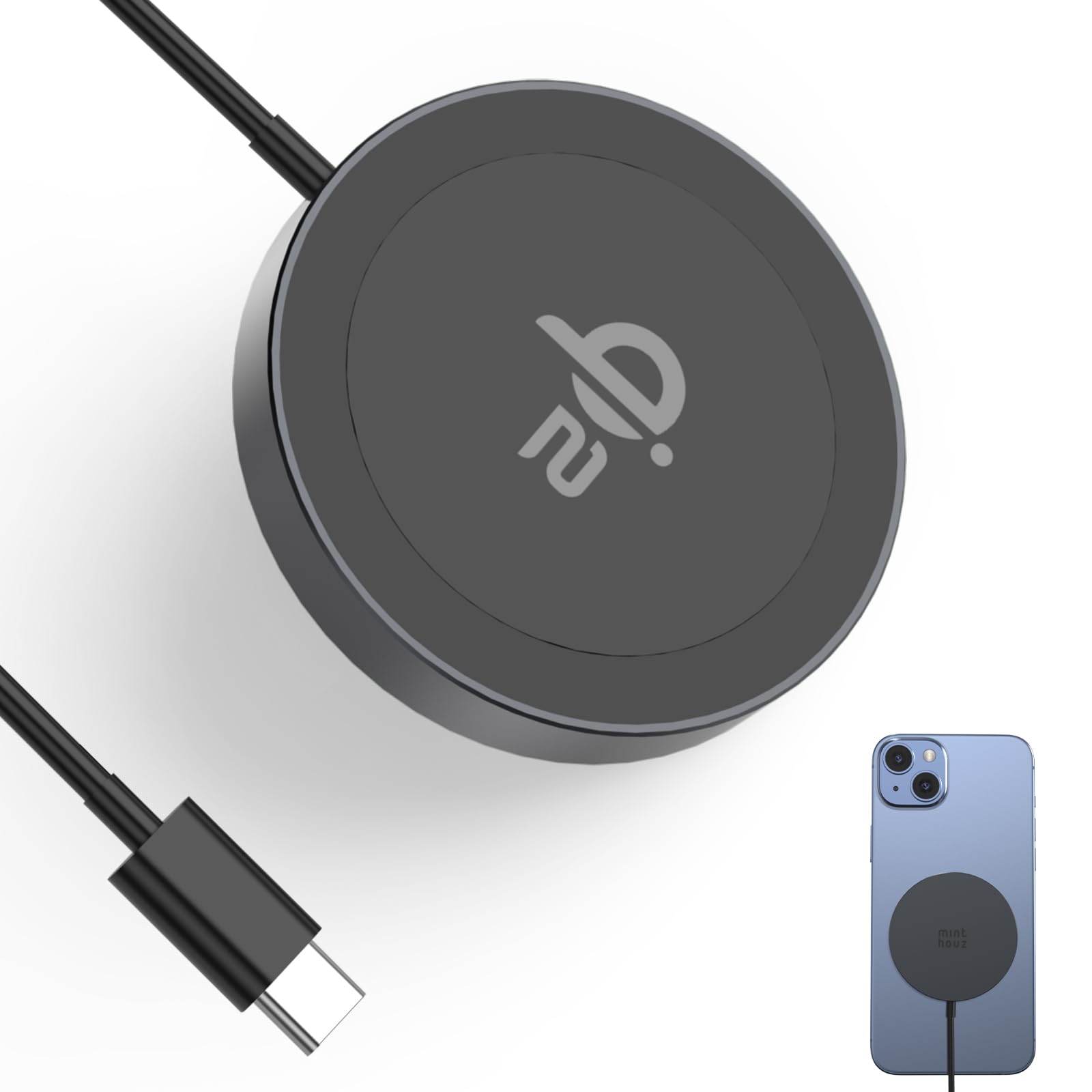 【クーポン割引】【1,016円】【2個なら1,355円】 Minthouz Qi2 マグセーフ対応 ワイヤレス充電器