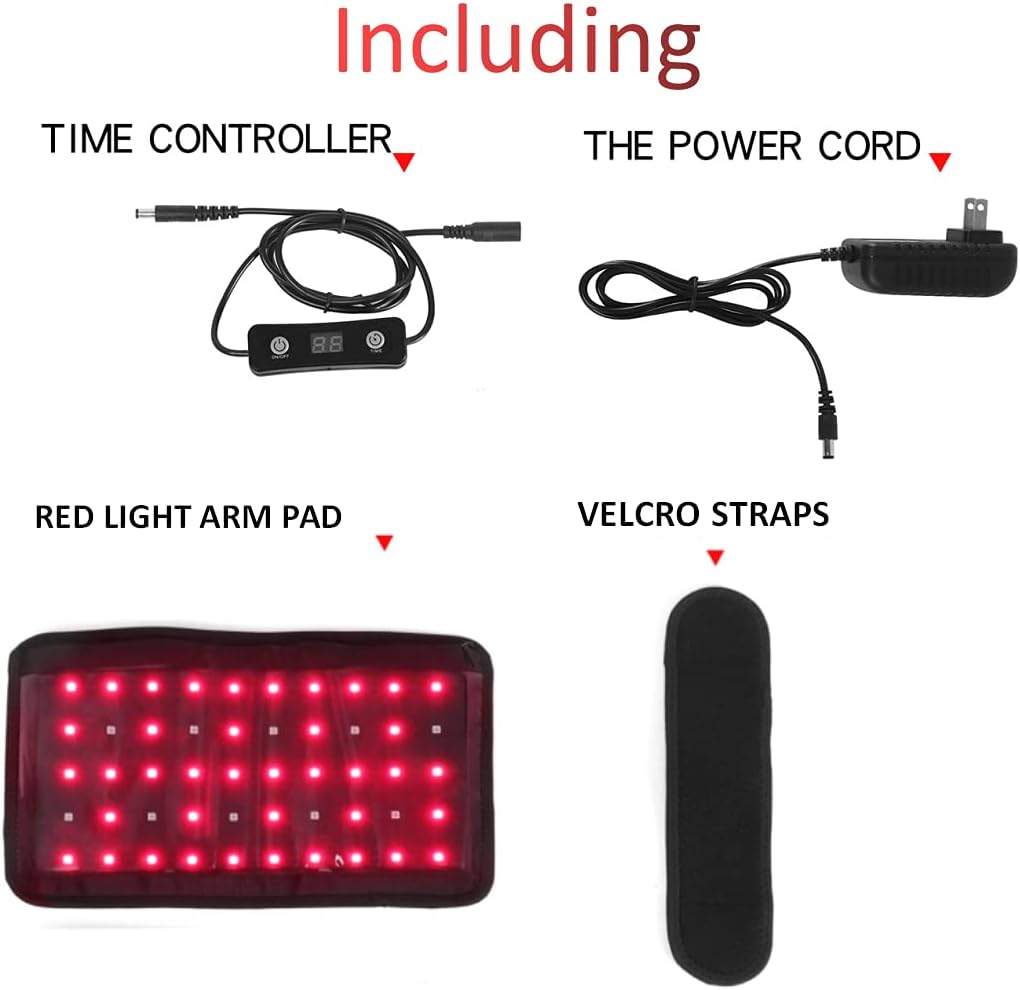 Red Light Therapy, Infrared Light Therapy pad, 660nm Red and 850nm Near Infrared Combo Red Light pad for Pain Relief(One Arm Pad) : Health & Household