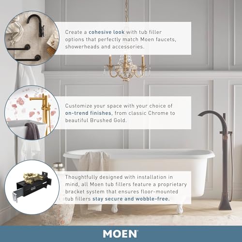 Moen TS25105BG Weymouth Two-Handle Freestanding Tub Filler Risers Only miniatura 5