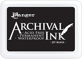 Ranger RGRA3P.06701 Archival Ink Pad #3 Jumbo Jet Black Ink Pad Jumbo Black