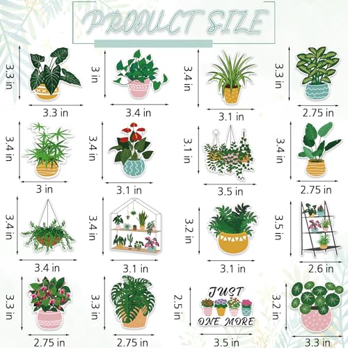 16 imanes decorativos de plantas para refrigerador miniatura 7