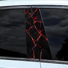 2-Pack Car B-Pillar Waterproof Decal Stickers PET Car Door Pillar Trim Weather-Resistant DIY Exterior Decoration 50 * 25cmF