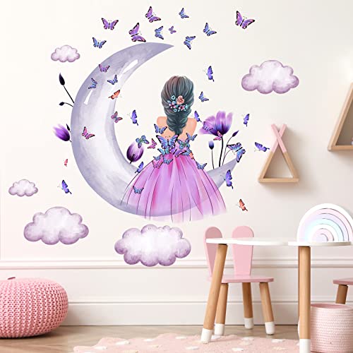 Vinilos Decorativos para Niñas con Mariposas Moradas 2 Planchas miniatura 1