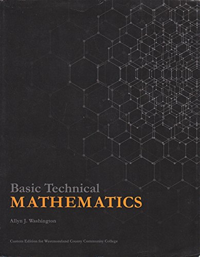 Basic Technical Mathematics (Custom for WCCC) 126939150X Book Cover