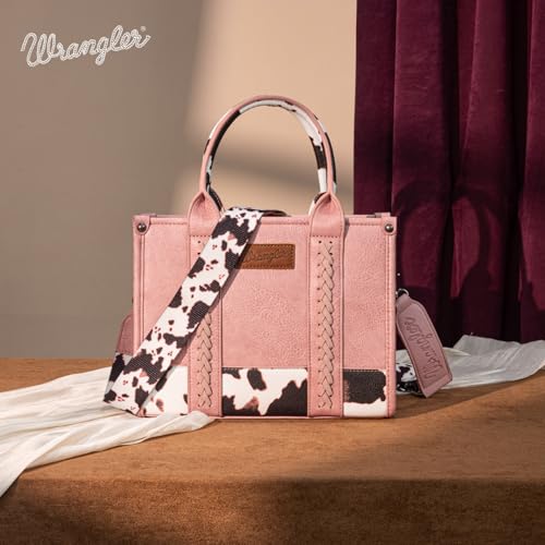 Image of Montana West x Wrangler Tote Bag for Women Western Cow Print Purse Designer Top Handle Handbags