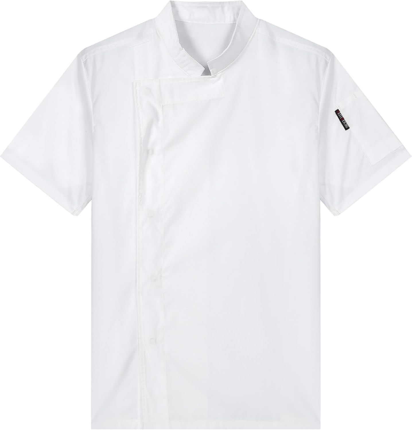 Vxuxlje Mens Short Sleeve Chef Coat Unisex Classic Chef Jacket Restaurant Kitchen Work Uniform