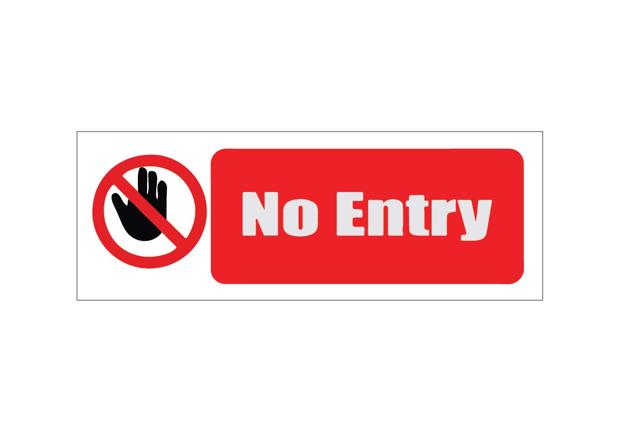 SIGN EVER No Entry Sign Board With Double side adhesive tape-Vinyl Sticker With Forex Board-(Red White 10x4 inch) Home,Office,Hospital,Company (B07BJ8RT19) Amazon Price History, Amazon Price Tracker