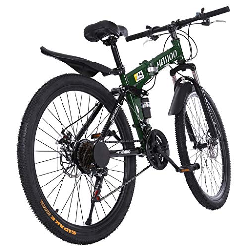26 Inch Full Suspension Mountain Bike Road Bike City Commuter Bicycle with 21 Speeds Dual Disc