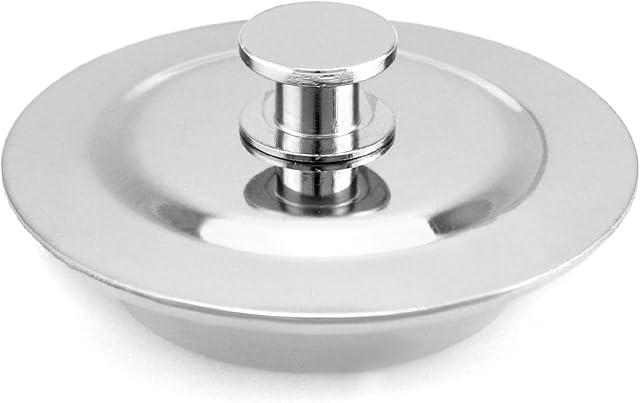 QWORK 1 Pack Universal Bath Plug , Sink Plug , stainless steel drain plug , 39mm hole , sink plug for bathroom kitchen sink
