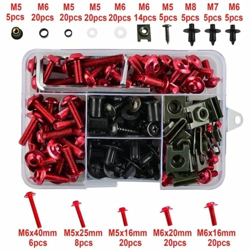 Vis de pare-brise moto M5 M6 aluminium kit boulon carénage pour Kawasaki ER5 ER6N - 3