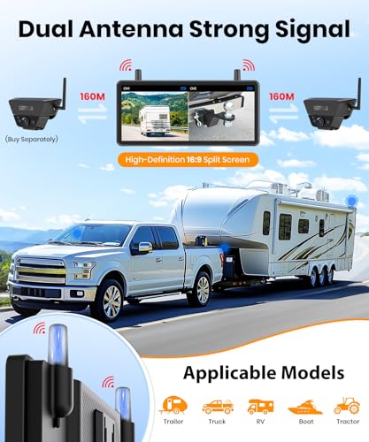 AUTO-VOX Solar Wireless Reversing Camera for Car,Van &Motorhome: 7.2" HD Screen, 1-Min Install,1080P Night Vision,Waterproof Reverse Camera,DVR Recording, Stable Signal for Safer Driving - Image 2