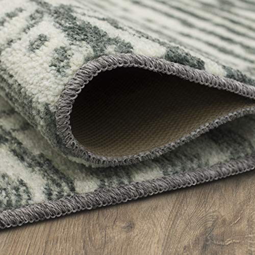 Mohawk Home Radley Gray Abstract (2' X 5') Runner Rug #TOP4