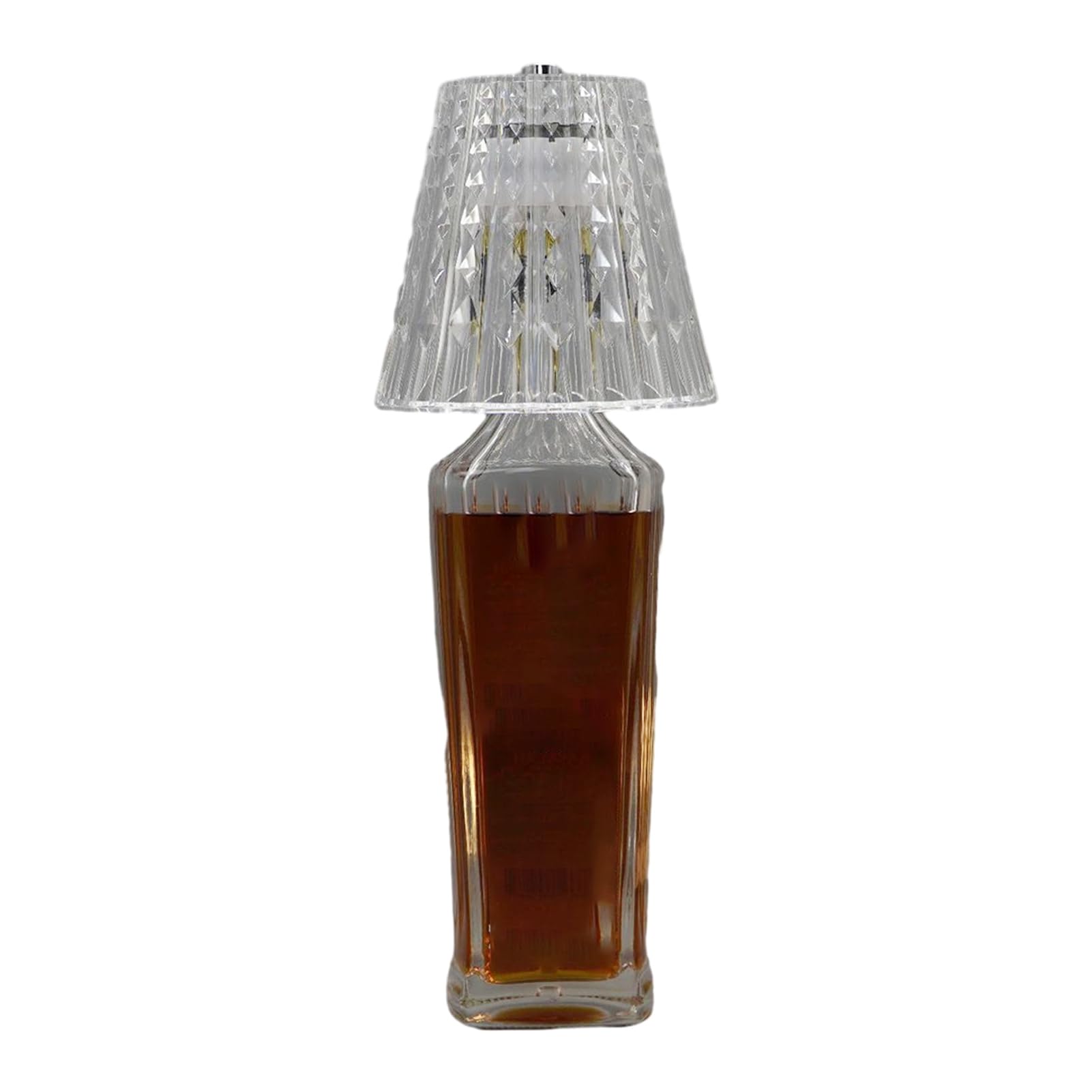 Cordless Wine Bottle Lamp Touch Dimmable Acrylic Shade Fits 20mm Neck