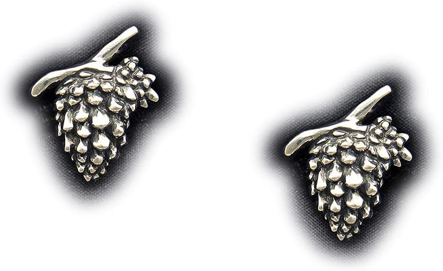Pine Cone Cuff Links in Solid Sterling Silver Hand Carved & Cast by Paxton
