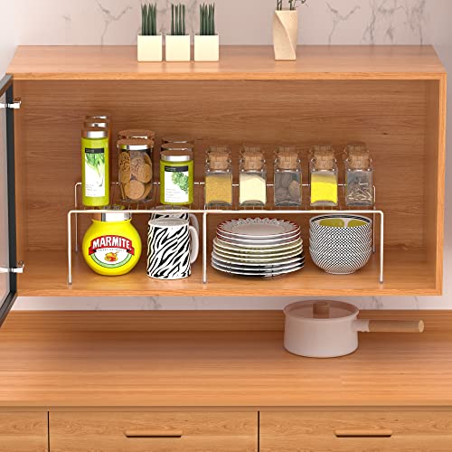 Arcci Expandable Cabinet Wire Shelf Rack Set Of 6, Adjustable Kitchen Cabinet Organizer Storage Shelves, Plate Wire Shelf Organizer For Kitchen Cabinets, Cupboard, Freezer, Bathroom, Chrome #TOP1