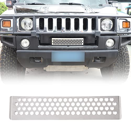 Image of Honeycomb Mesh Grill Spoiler Bumper Vent for Hummer H2 2003-2009, Front Bumper Vent Mesh Grille Cover, Front Grill Mesh Grille Grid Inserts Bezel Cover Panel, Car Front Bumper Trim