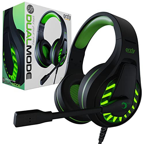 Orzly Auriculares para juegos para PC y consolas de juegos compatibles con PS5, PS4, Xbox Series X | S, Xbox One, Nintendo Switch y Steam Deck con micrófono con cancelación de ruido - RXH-30 Sagano
