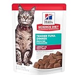 Hill's Science Diet Adult, alimento húmedo en Pouch para Gato Adulto, platillo de atún 12 x 79 g Pouch