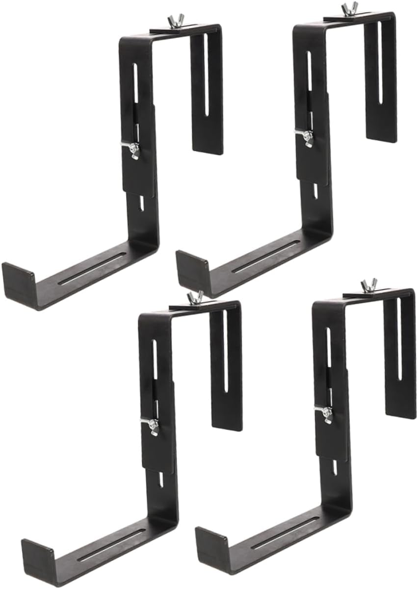 VICASKY 4pcs Flower Pot Shelf Bracket Durable Planter Holder for Deck Mounting Fits Pots Easy Installation for Outdoor and Indoor Use
