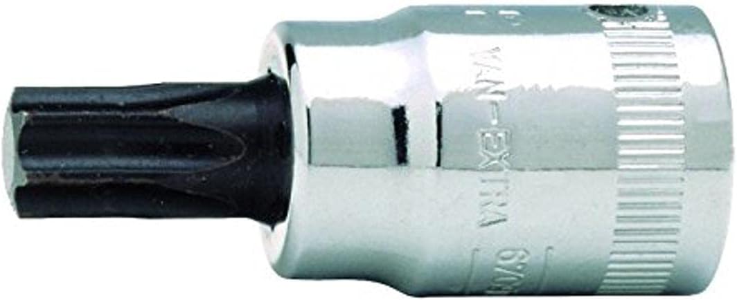 Bahco 6709TORX-R-T25 IR6709TORX-R-T25 1/4-Inch Socket Driver for Torx-TR Head Screws, Silver/Black, TR-25