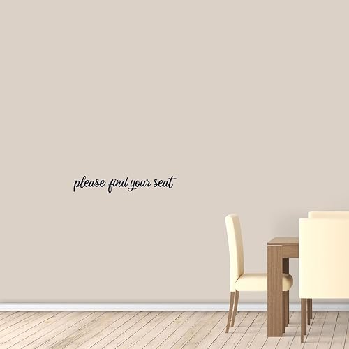 Miniatura 8 de Sweetums - Calcomanía decorativa de vinilo para pared, boda, recepción, fiesta, evento especial, calcomanía de pared con texto en inglés Please Find