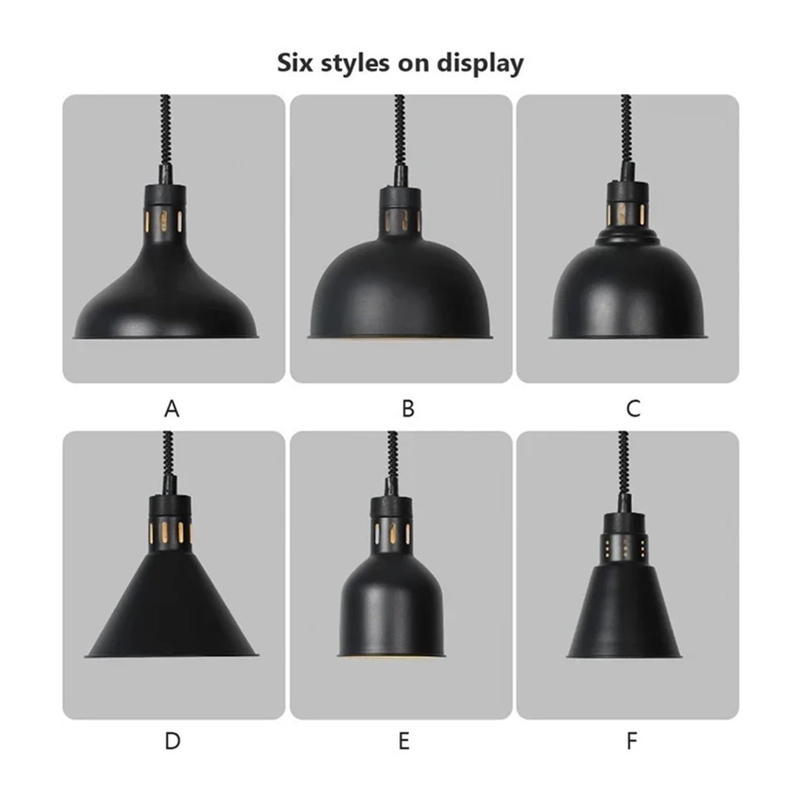 Lampada A Sospensione Con Riscaldamento A Infrarossi Da 275 W For A For Il Degli Alimenti A Buffet Del Ristorante Della Cucina Mantieni Il Cibo Fresco(Style C)