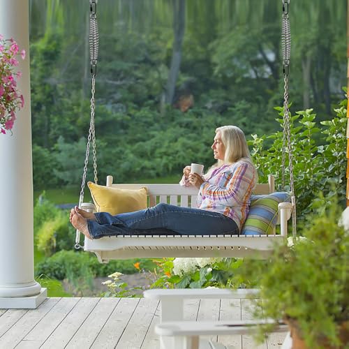 SELEWARE Heavy Duty Swing Springs for Hammock Chair, Porch Swing, Hammock Stands Mount, Innovative Conical Shape & Double Closed Ring Design Up to 400 lbs, w/Locking Carabiners(2 Pack)