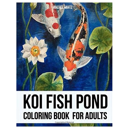 Koi Fish Pond - Coloring Book For Adults: Japanese Carp Fish, Tropical Gold Fish in Zentangle Sketches