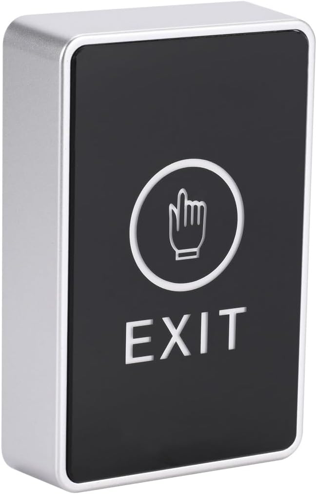 Touch to Exit Button for Door Access Control System LED Light 5 Contact Output Push Exit Switch Rectangle Shape