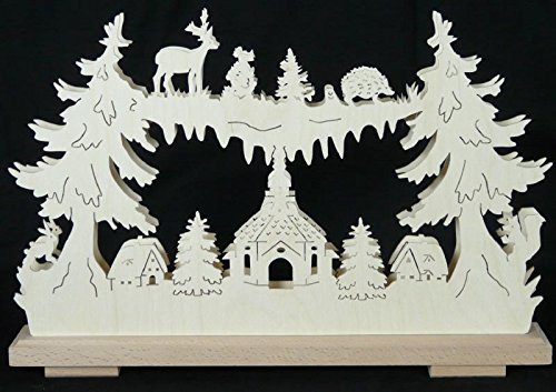 Arche lumineuse en bois pour fenêtre décorative de Noël
