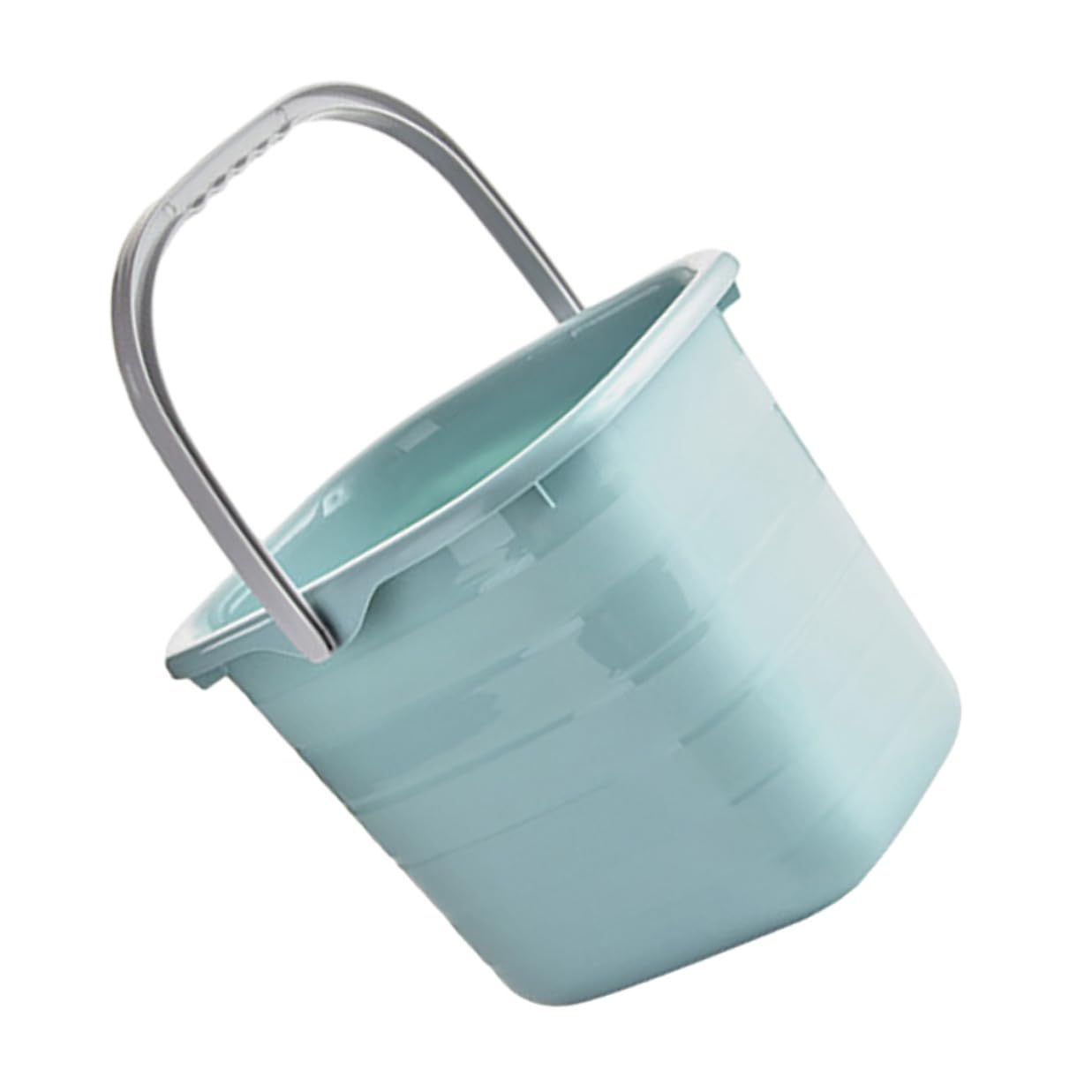 Secchio in Plastica Rettangolare Manico per Pulizie Domestiche, Risparmio di Fatica, per Famiglie e Giardinaggio, Secchiello Multiuso Portatile