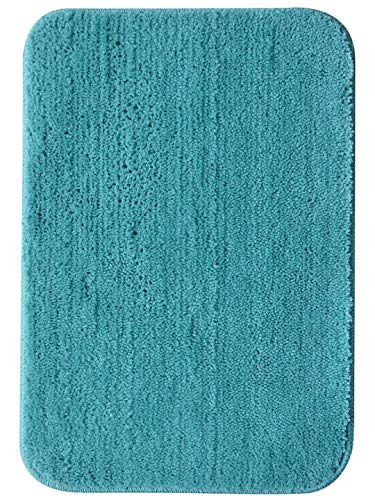 Image of SKIVE India Solid Anti Slip Bathmat,Colour Aqua,Size(40 x 60 cm) Set of 2 Piece