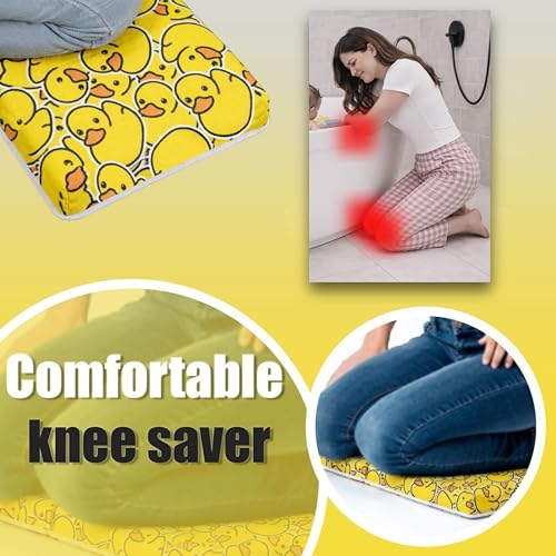 Image of Bath Kneeler -8 Suction Cups & 2 inch Thicker Padding.Certified Bath Kneeling Pad for Bath Tub & 5 Bath Toy Organizer. Fast Dry Bath Kneeler and Elbow Rest Pad Set. Baby Bath Essentials by Supa Ant-Duck