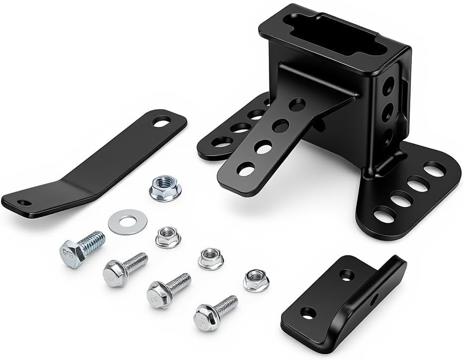 Motorcycle Driver Backrest Mounting Hardware Kit Compatible with Harley Touring 2009-2025, Adjustable Seat Backrest Bracket Base with Bolts, Black, Fit Road Glide Street Glide Electra Glide Road King​