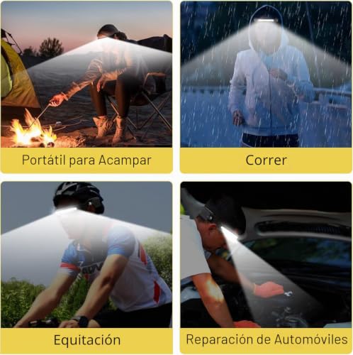 Linterna Frontal LED con Sensor de Movimiento para Trabajar con Manos Libres sin Interrupciones 7