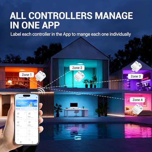 Tira de luz LED RGBW COB DC24V con control remoto miniatura 7