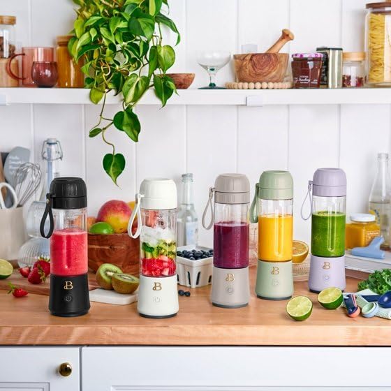 B.eautiful Portable to-Go Blender 2.0, 70 W, 16 oz, Porcini Taupe,19484, Standard