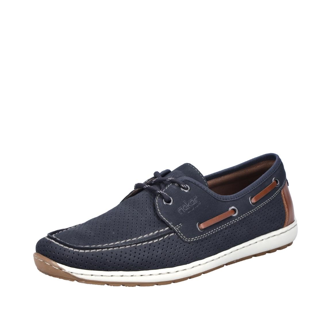 Rieker Men's 08816 Lace-Up Shoes, Blue, 41 EU
