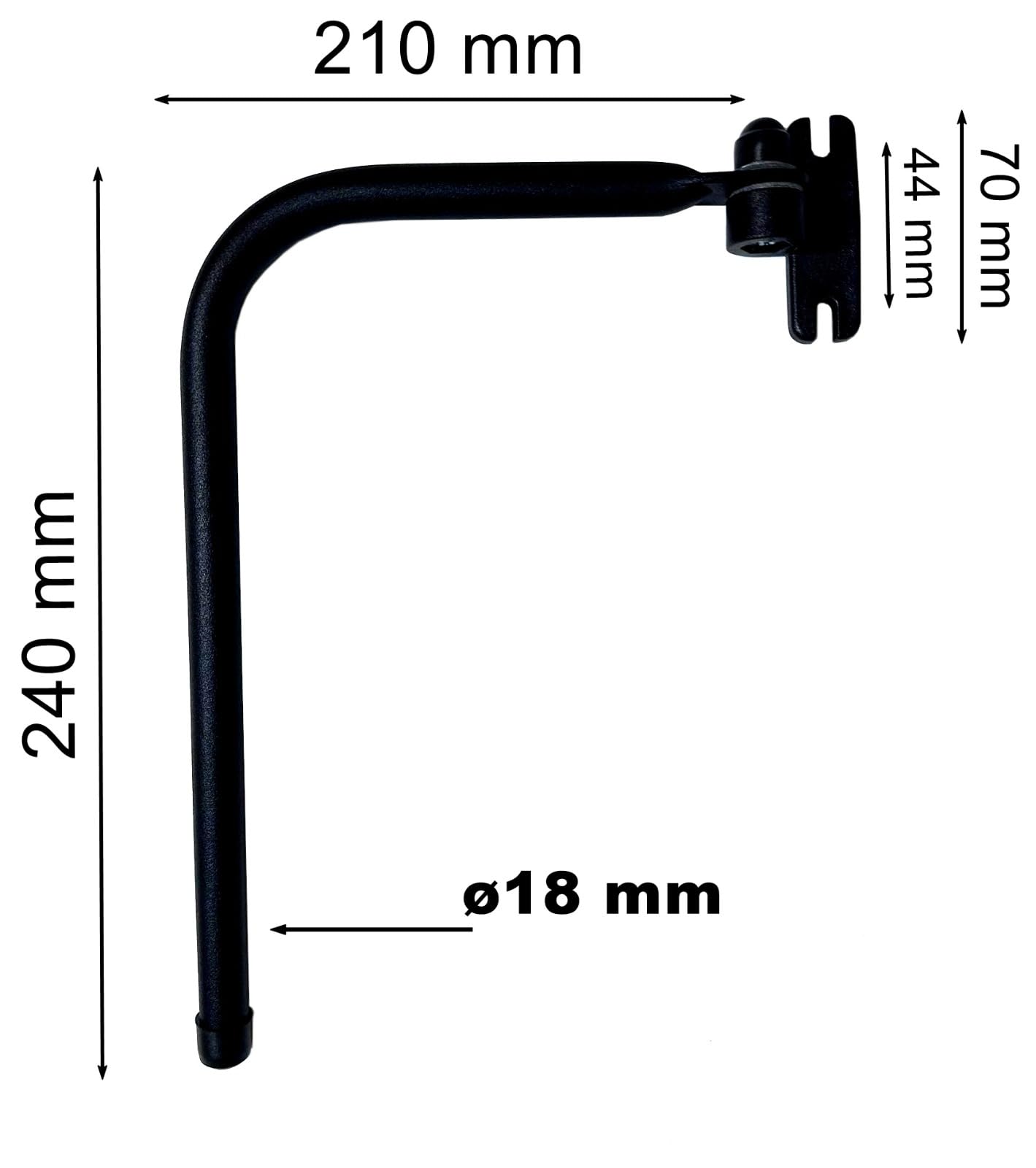 Specchietto retrovisore laterale per escavatore, trattore, R1200, 324 x 208 mm, con supporto per specchio