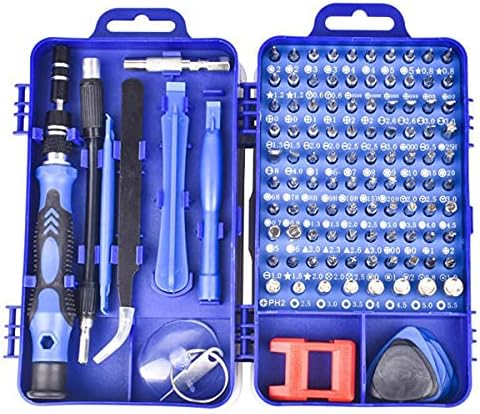 Screwdriver Set Precision Screwdriver Set Chrome Vanadium Steel Magnetic Repair Tool Kit 115 in 1 Multifunctional Combination Kit Blue 1 Set