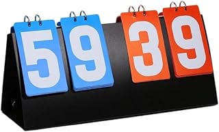 1 Pcs Portable Scoreboards, 4 Digit Flip Scoring Board Sports Competition Score Board for Indoor Outdoor Basketball Football Pool Volleyball