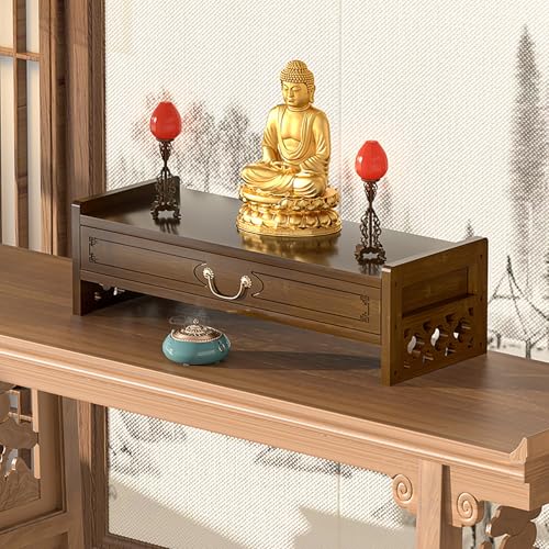 Autel bouddhiste en bois étagère de méditation chinoise pour prières et sorcellerie